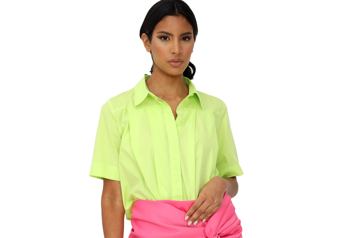 Only Onldorthea Ss Pleat Shirt Wvn Πουκάμισο (15256492 SHARP GREEN) Πράσινο